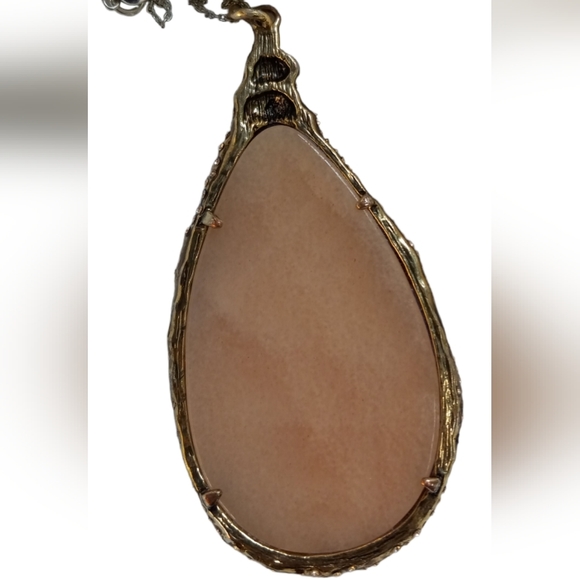 Oversized Quartz in Pink Pendant Neiman Marcus NWOT Bittar Style - Picture 5 of 7